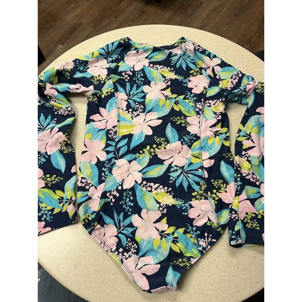 Girls Angel Beach  Floral One Piece Swimsuit‎ Size 12
